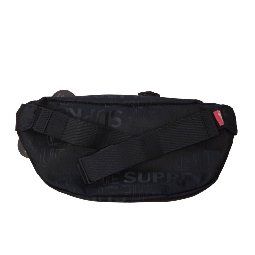 Supreme Cordura Waist Bag Black Jacquard Logo Fanny P… - Gem